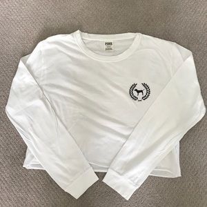 PINK Long Sleeve Crop Top